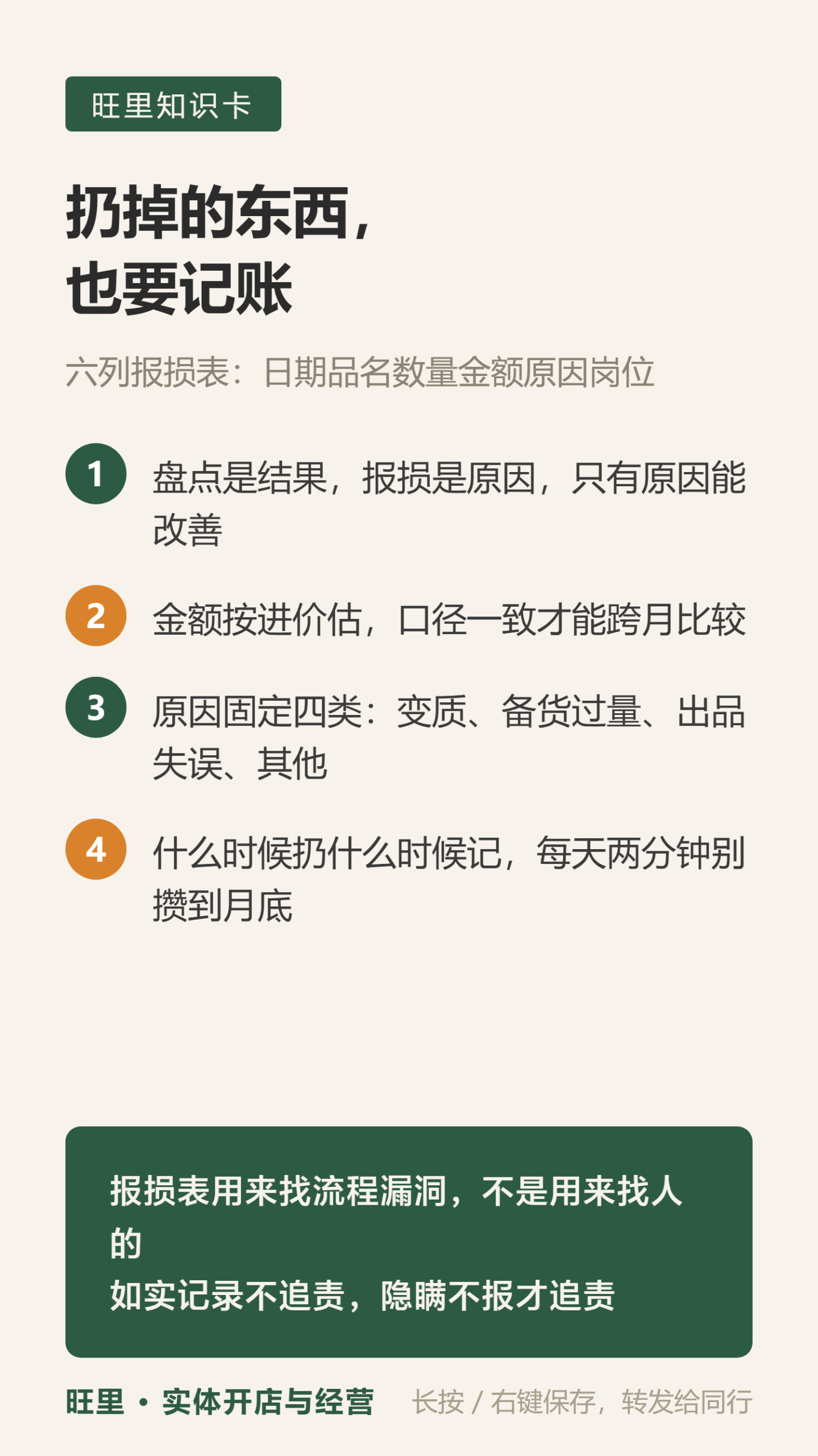 报损表知识卡