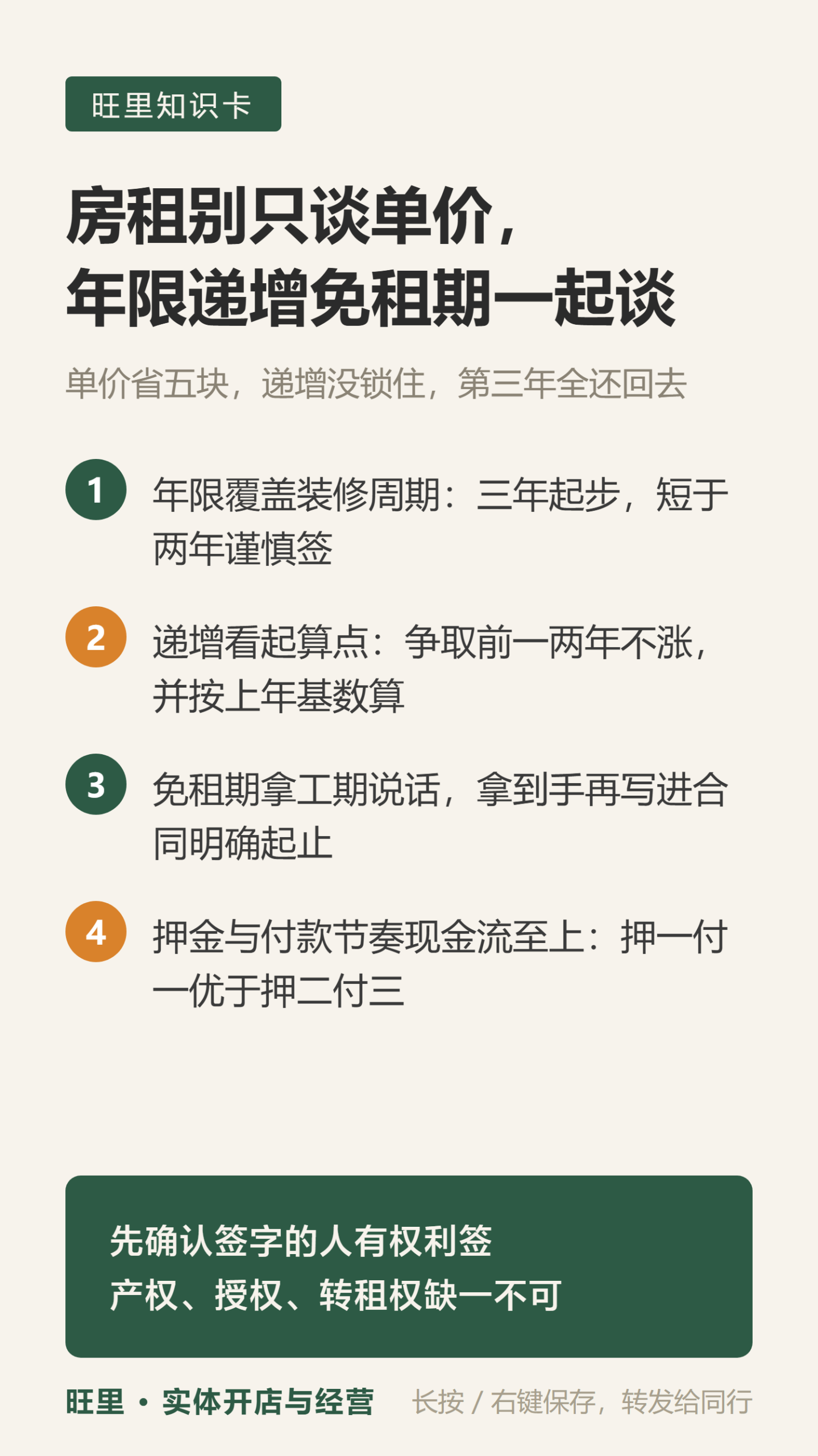 房租谈判知识卡