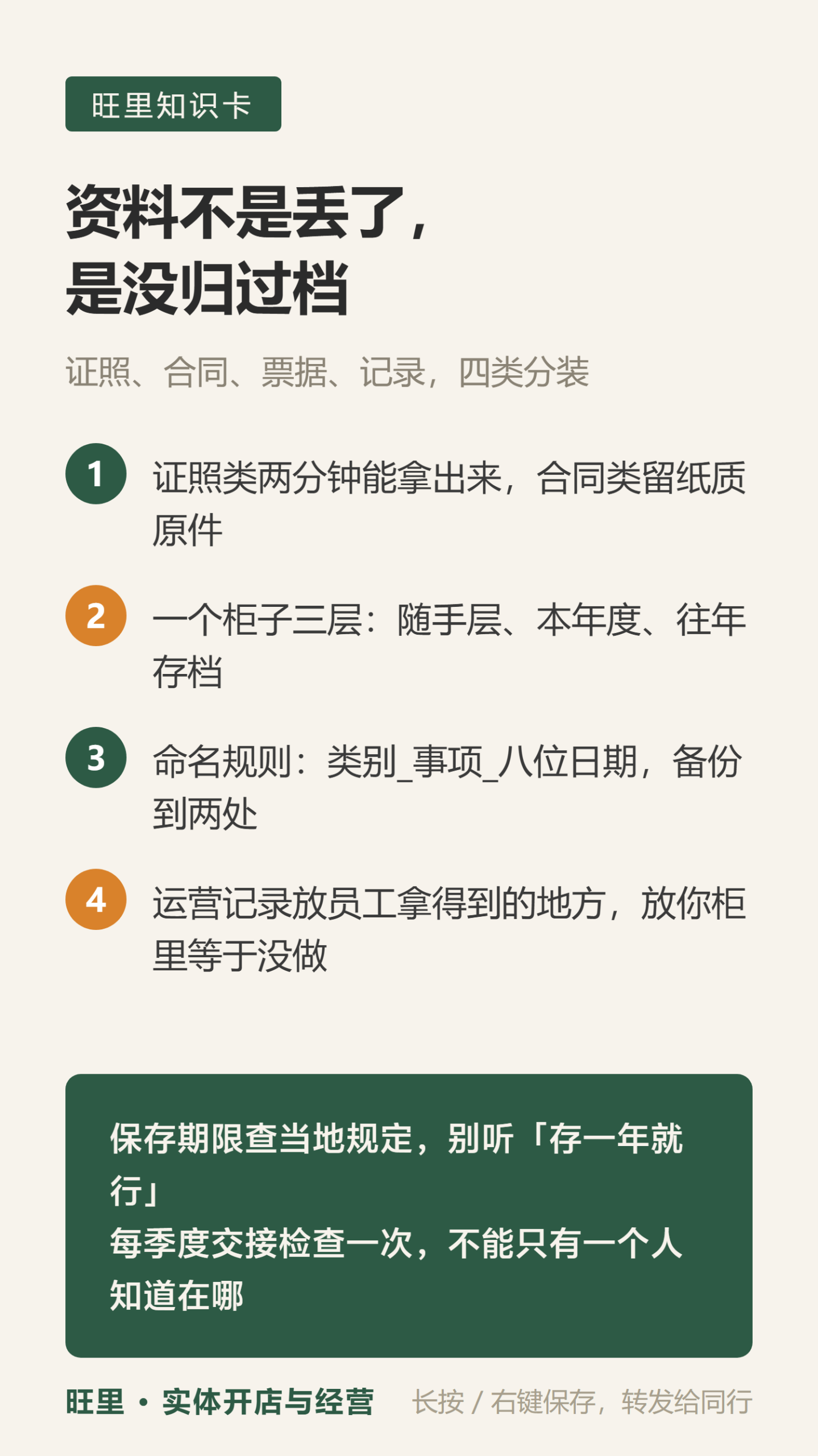 资料归档知识卡