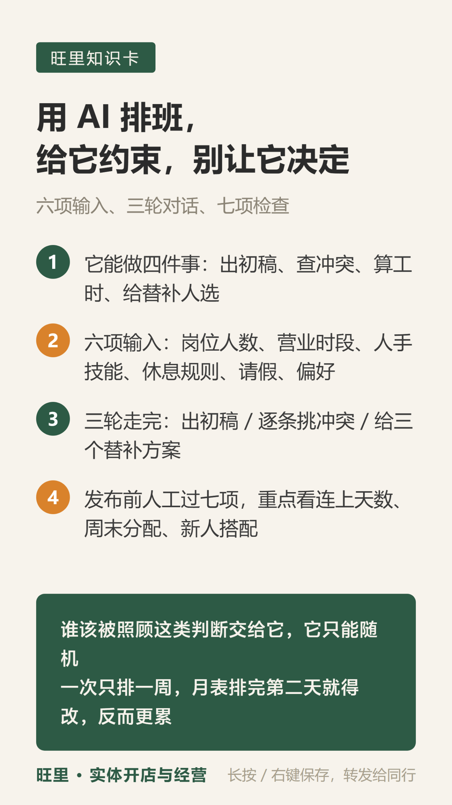 AI排班知识卡