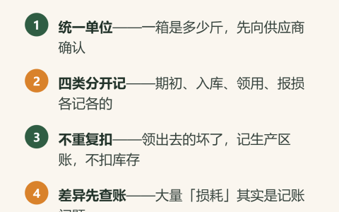 备货和损耗怎么记：先让进出数量对得上
